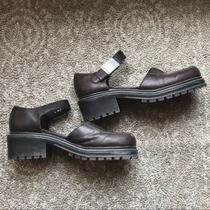 Vintage Esprit chunky leather sandals